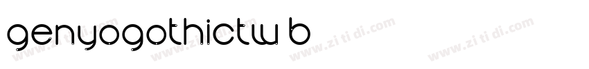 GenYoGothicTW B字体转换